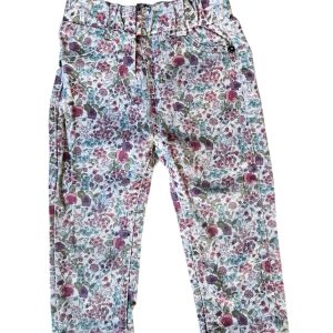 Jeans flores / Talla 12 meses